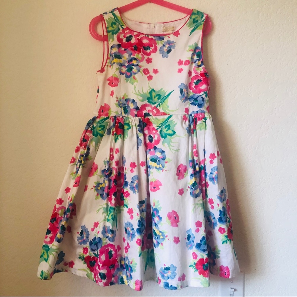 Girls flower dress size 12 Pink